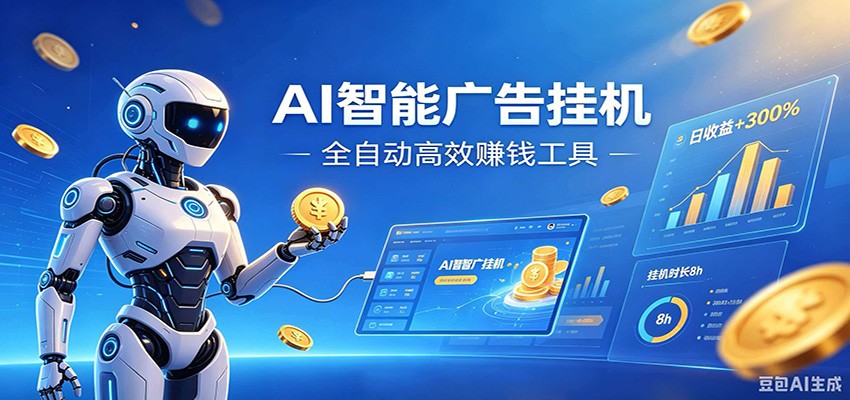 AI智能广告挂机，小白轻松上手，在家自动赚收益-伏羲SAAS