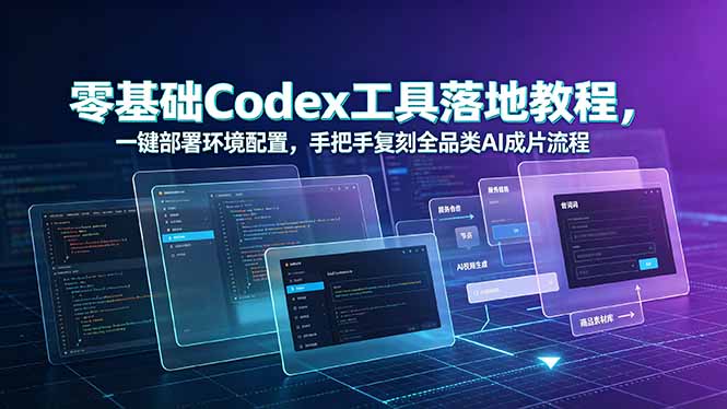 零基础Codex工具落地教程，一键部署环境配置，手把手复刻全品类AI成片流程-伏羲SAAS
