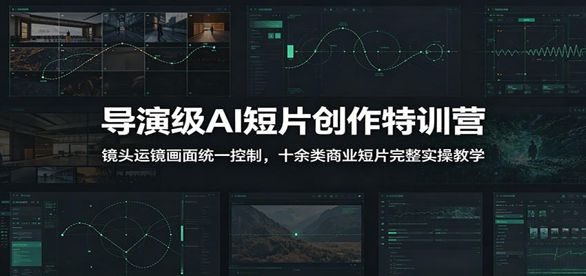 导演级AI短片创作特训营：镜头运镜画面统一控制，十余类商业短片完整实操教学(更新)-伏羲SAAS