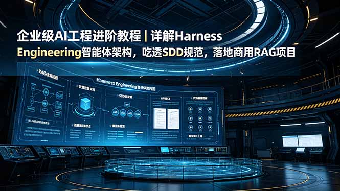 企业级AI工程进阶教程|详解Harness Engineering智能体架构,吃透SDD规范,落地商用RAG项目-伏羲SAAS