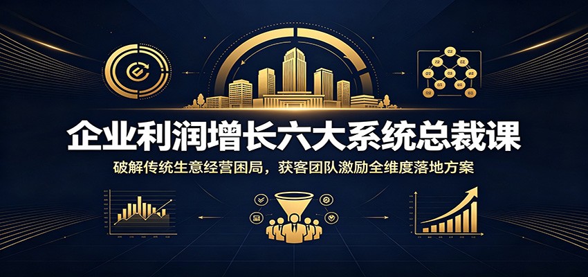 企业利润增长六大系统总裁课：破解传统生意经营困局，获客团队激励全维度落地方案-伏羲SAAS