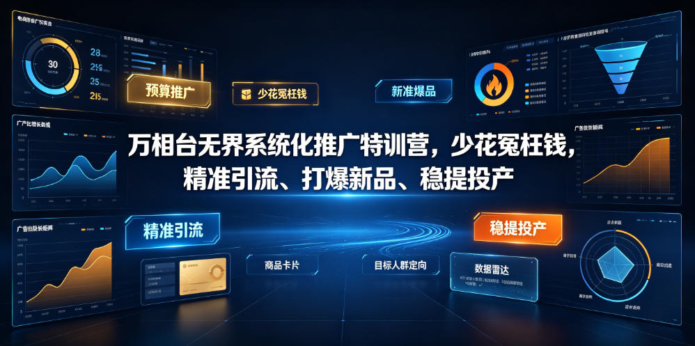 万相台无界系统化推广特训营VI0.0，少花冤枉钱，精准引流、打爆新品、稳提投产(全程录音+字幕)-伏羲SAAS