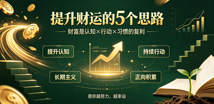 付费文章：提升财运的5个思路——财富是认知x行动x习惯的复利，愿你越努力，越幸运-伏羲SAAS