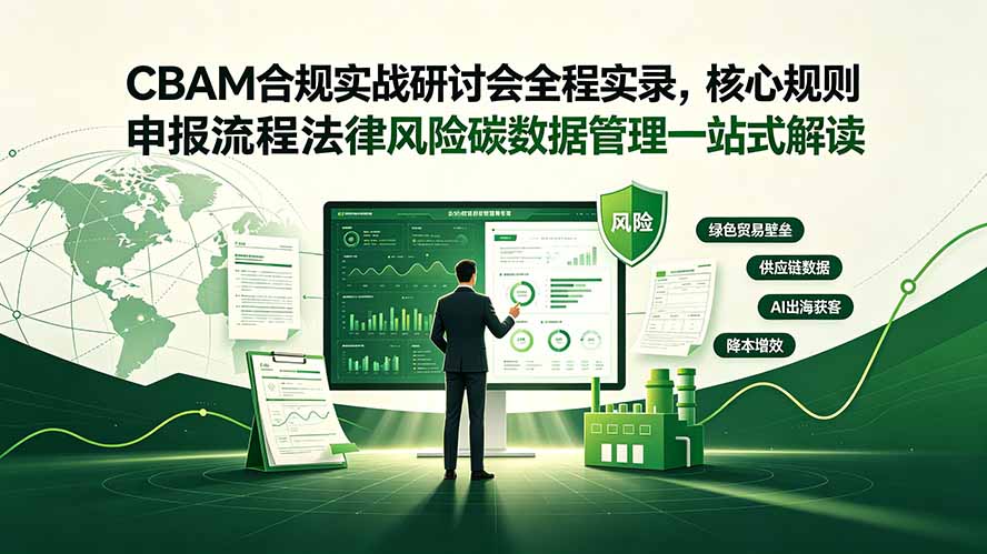 CBAM合规实战研讨会全程实录,核心规则申报流程法律风险碳数据管理一站式解读-伏羲SAAS
