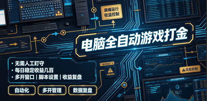 电脑全自动游戏打金，无需人工盯守，每日稳定收益几百！【揭秘】-伏羲SAAS