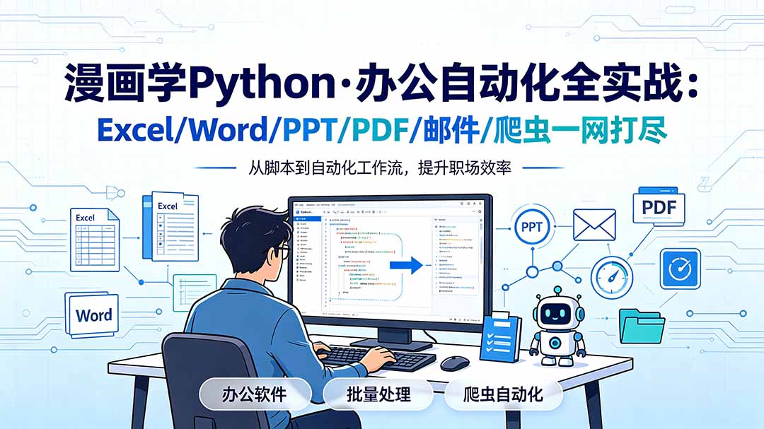 漫画学Python·办公自动化全实战:Excel/Word/PPT/PDF/邮件/爬虫一网打尽-伏羲SAAS