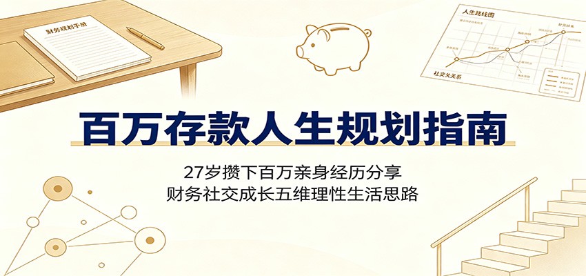 百万存款人生规划指南:27岁攒下百万亲身经历分享,财务社交成长五维理性生活思路-伏羲SAAS