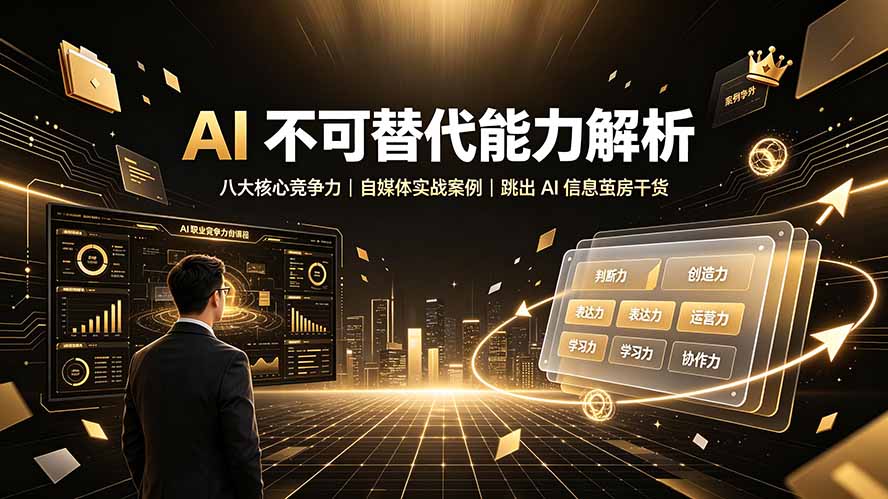 付费文章：AI 不可替代能力解析▸八大核心竞争力｜自媒体实战案例｜跳出 AI 信息茧房干货-伏羲SAAS