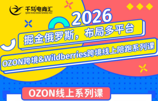 千鸟跨境·26年OZON&wildberries跨境店线上陪跑训练营(更新)-伏羲SAAS