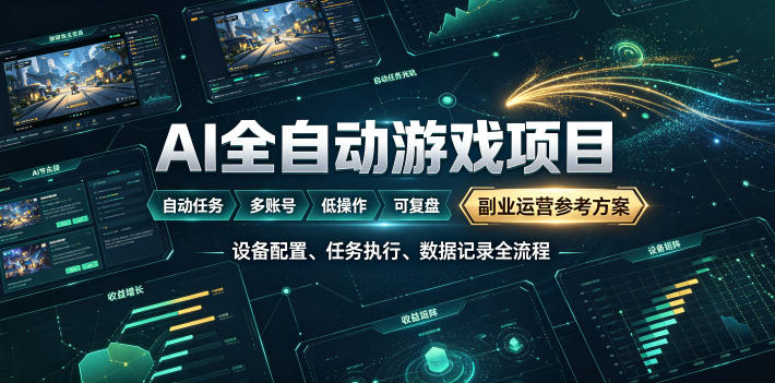 AI全自动游戏躺賺副业:日入几百,稳定运行三年的项目!【揭秘】-伏羲SAAS