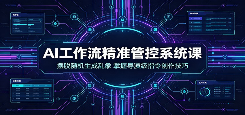 AI工作流精准管控系统课:摆脱随机生成乱象,掌握导演级指令创作技巧-伏羲SAAS