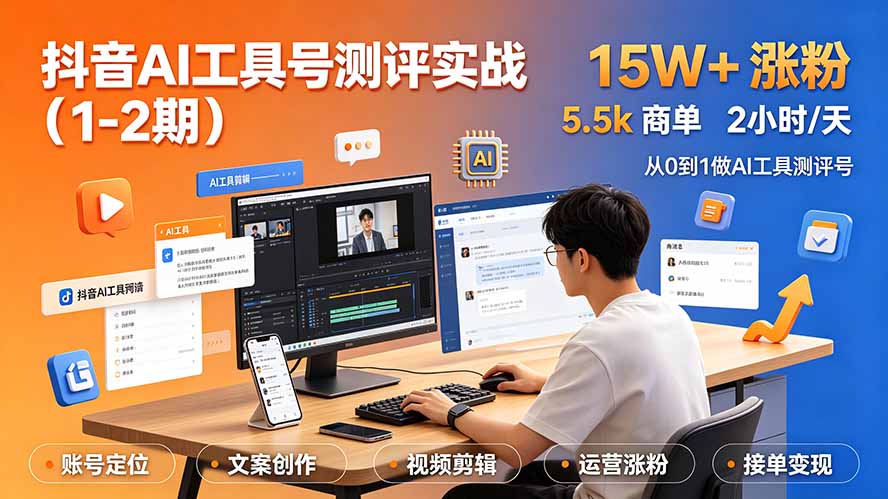 抖音AI工具号测评实战(1-2期-伏羲SAAS