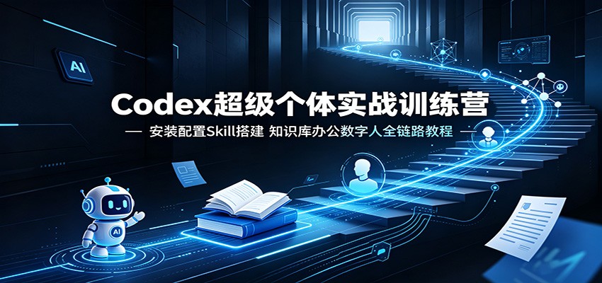Codex超级个体实战训练营:安装配置Skill搭建,知识库办公数字人全链路教程-伏羲SAAS