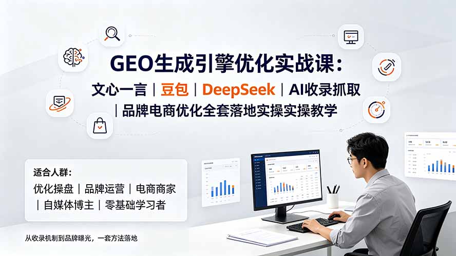 GEO生成引擎优化实战课:文心一言|豆包|DeepSeek|AI收录抓取|品牌电商优化全套落地实操教学-伏羲SAAS