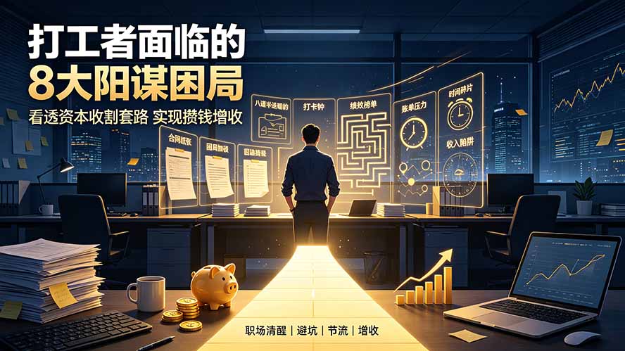 付费文章:打工者面临的8大阳谋困局,看透资本收割套路实现攒钱增收-伏羲SAAS