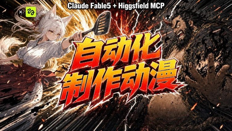 AI自动化动漫制作!Claude Fable 5接入Higgsfield MCP,直接生成完整创意内容-伏羲SAAS
