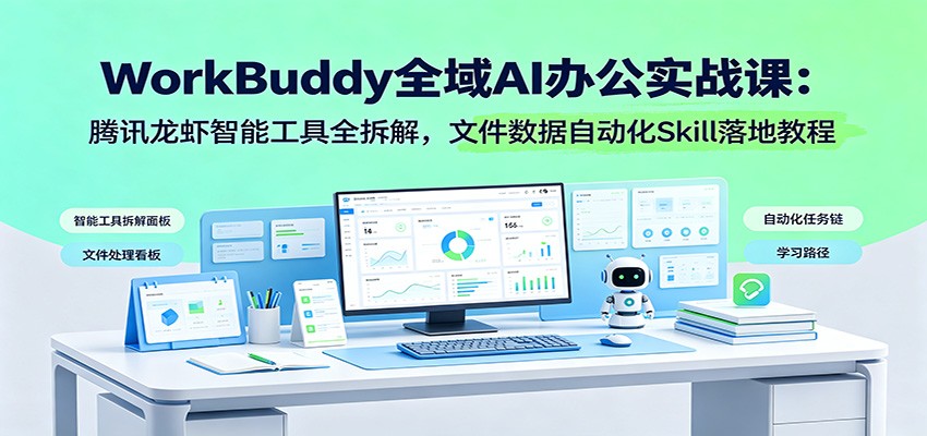 WorkBuddy全域AI办公实战课:腾讯龙虾智能工具全拆解,文件数据自动化Skill落地教程-伏羲SAAS