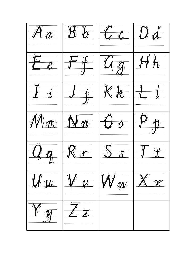 二升三英语26个字母手写体练习纸-三上英语-伏羲SAAS
