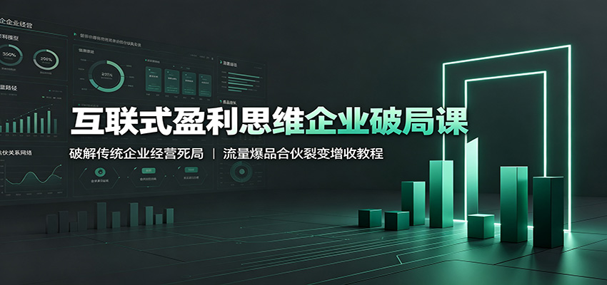 互联式盈利思维企业破局课:破解传统企业经营死局,流量爆品合伙裂变增收教程-伏羲SAAS