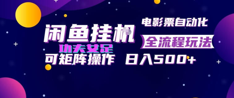 闲鱼挂G卖电影票自动全流程玩法,可矩阵操作,轻松日入500+【揭秘】-伏羲SAAS