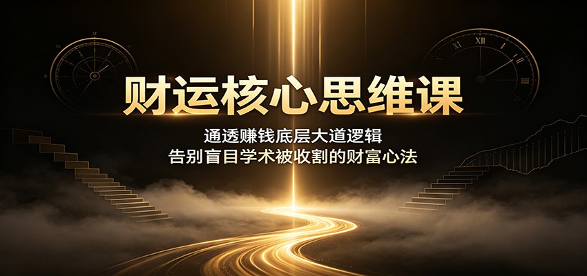 财运核心思维课:通透赚钱底层大道逻辑,告别盲目学术被收割的财富心法-伏羲SAAS