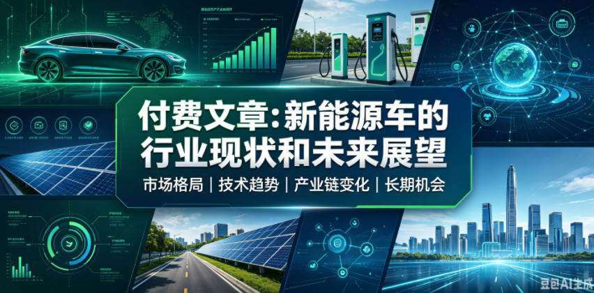 付费文章:新能原车的行业现状和未来展望-伏羲SAAS