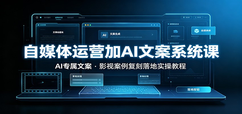 自媒体运营加AI文案系统课：：AI专属文案，影视案例复刻落地实操教程-伏羲SAAS