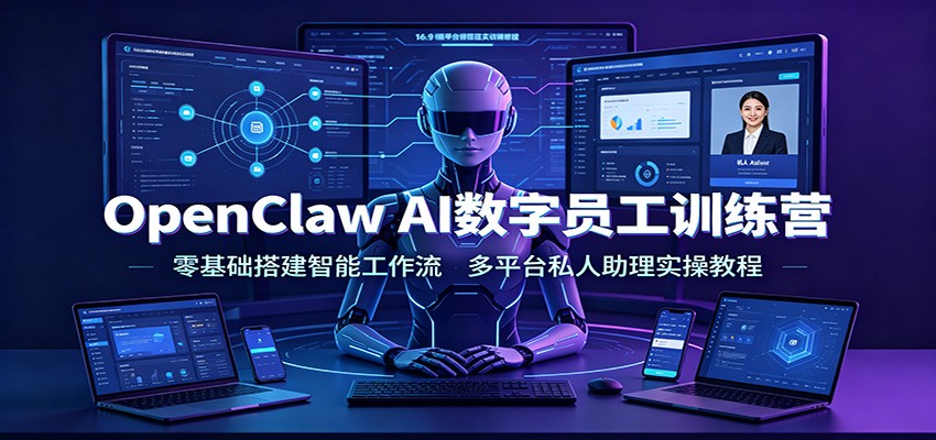 OpenClaw AI数字员工训练营：零基础搭建智能工作流，多平台私人助理实操教程-伏羲SAAS