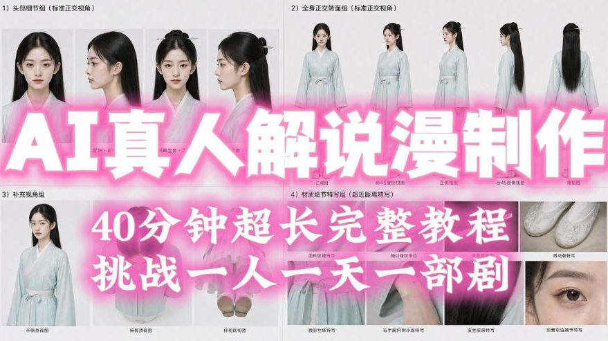 2026年AI真人解说漫剧自动批量化制作教程，40分钟超长完整，自动批量化制作，挑战一人一天一部剧！-伏羲SAAS