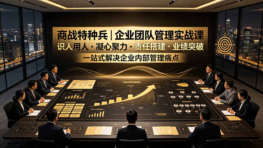 商战特种兵｜企业团队管理实战课：识人用人｜凝心聚力｜责任搭建｜业绩突破，一站式解决企业内部管理痛点-伏羲SAAS