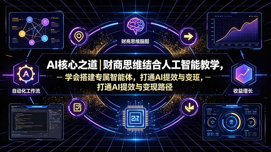 AI核心之道｜财商思维结合人工智能教学，学会搭建专属智能体，打通AI提效与变现路径-伏羲SAAS