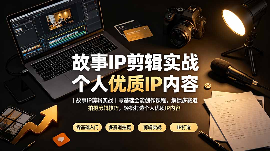 故事IP剪辑实战｜零基础全能创作课程，解锁多赛道拍摄剪辑技巧，轻松打造个人优质IP内容-伏羲SAAS