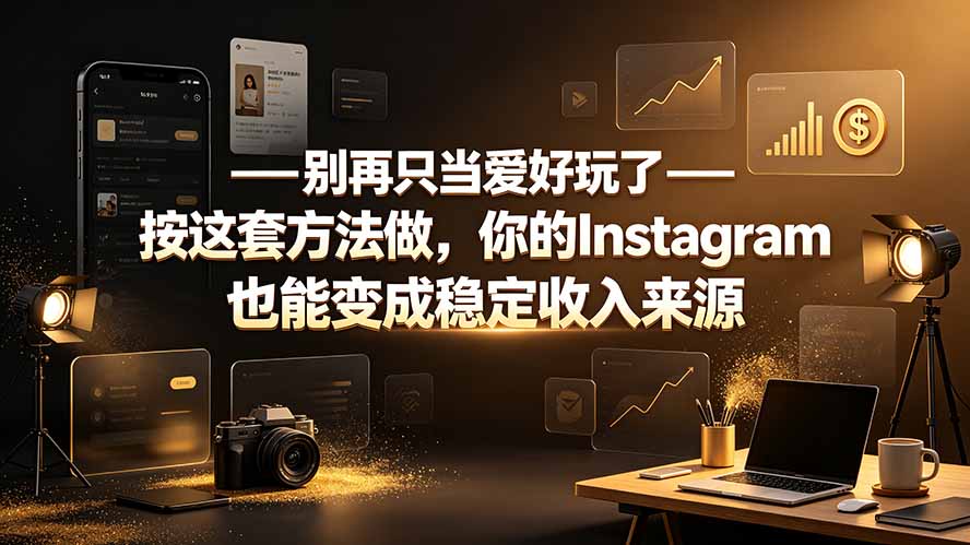 别再只当爱好玩了——按这套方法做，你的Instagram也能变成稳定收入来源-伏羲SAAS