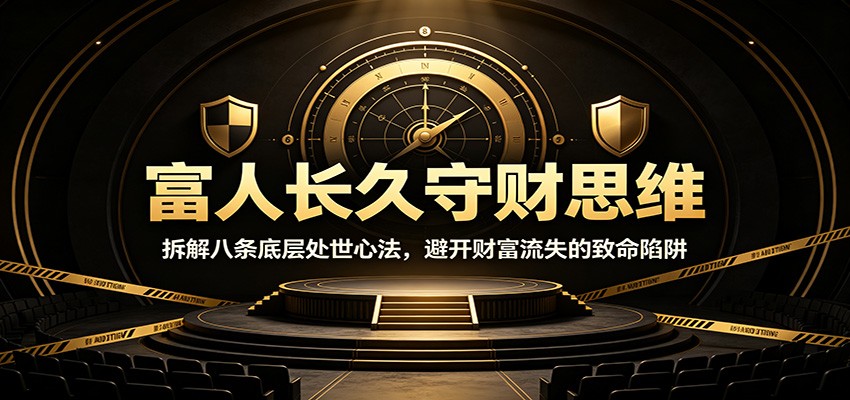 富人长久守财思维：拆解八条底层处世心法，避开财富流失的致命陷阱-伏羲SAAS