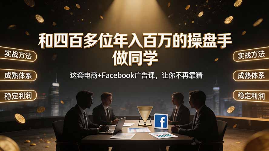 和四百多位年入百万的操盘手做同学——这套电商+Facebook广告课，让你不再靠猜【原创双语字幕】-伏羲SAAS