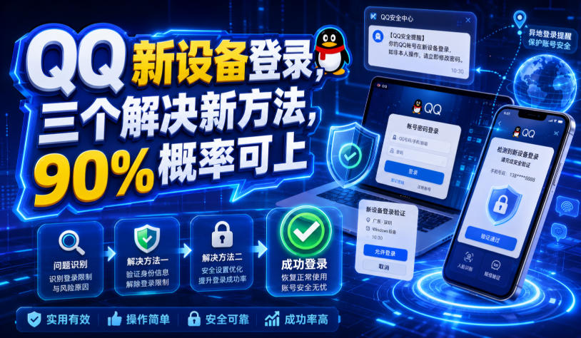 QQ新设备登录，三个解决新方法，90%概率可上-伏羲SAAS