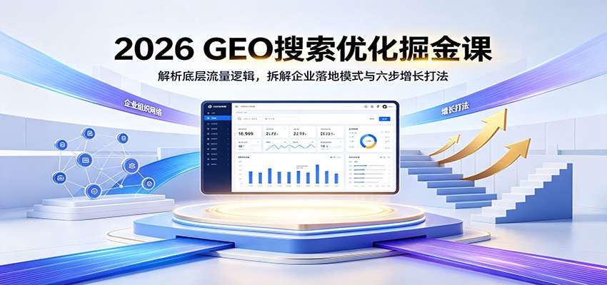 2026 GEO搜索优化掘金课：解析底层流量逻辑，拆解企业落地模式与六步增长打法-伏羲SAAS