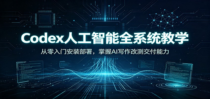Codex人工智能全系统教学：从零入门安装部署，掌握AI写作改测交付能力-伏羲SAAS