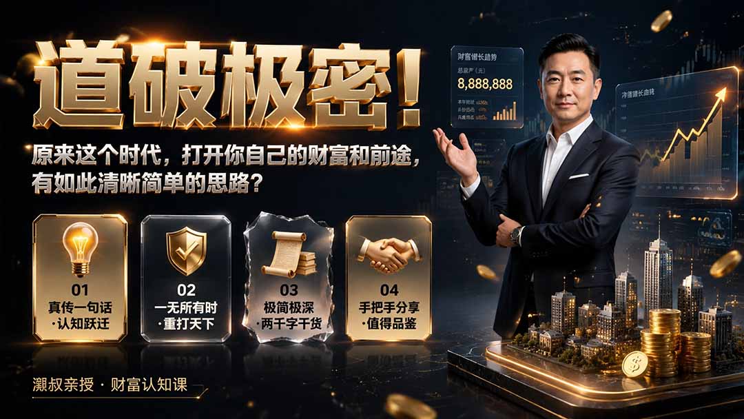付费文章：道破极密！原来这个时代，打开你自己的财富和前途，有如此清晰简单的思路？-伏羲SAAS