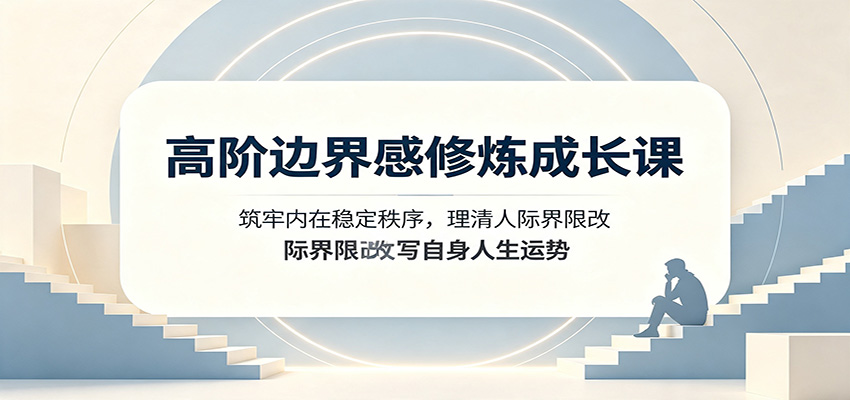 高阶边界感修炼成长课:筑牢内在稳定秩序,理清人际界限改写自身人生运势-伏羲SAAS