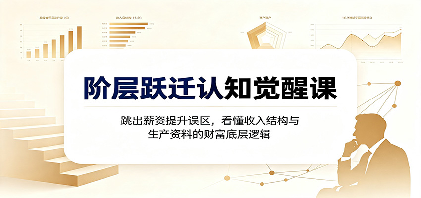 阶层跃迁认知觉醒课:跳出薪资提升误区,看懂收入结构与生产资料的财富底层逻辑-伏羲SAAS