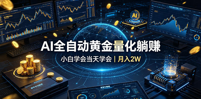 AI全自动黄金量化躺賺：小白学会当天学会，月入2W！【揭秘】-伏羲SAAS