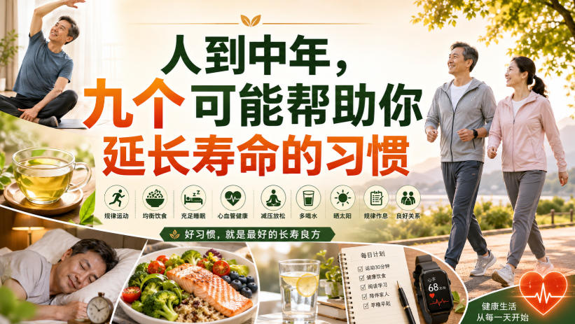 付费文章：人到中年，九个可能帮助你延长寿命的习惯-伏羲SAAS
