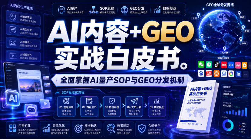 AI内容+GEO实战白皮书，全面掌握AI量产SOP与GEO分发机制【文档】-伏羲SAAS