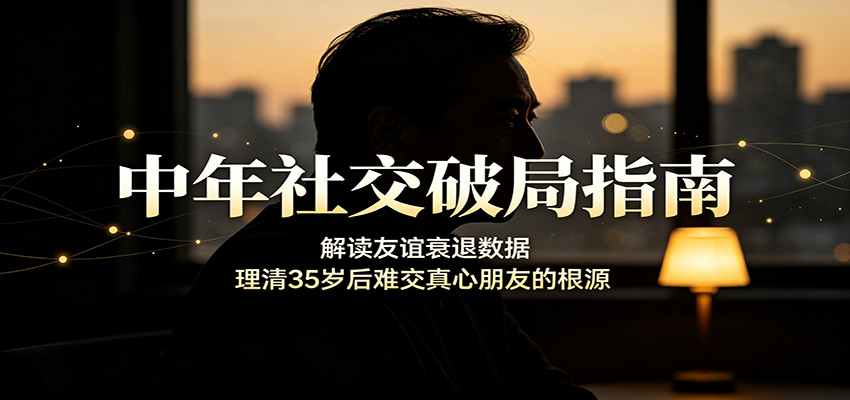 中年社交破局指南:解读友谊衰退数据,理清35岁后难交真心朋友的根源-伏羲SAAS