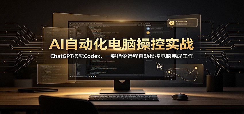 AI自动化电脑操控实战：ChatGPT搭配Codex，一键指令远程自动操控电脑完成工作-伏羲SAAS